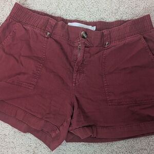 Sonoma Women's Dark Red Cargo Shorts